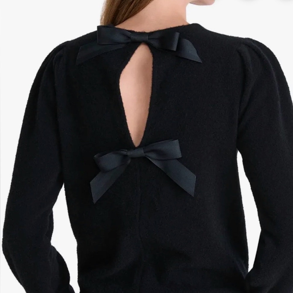 Vineyard Vines Jet Black Bow Back Sweater
